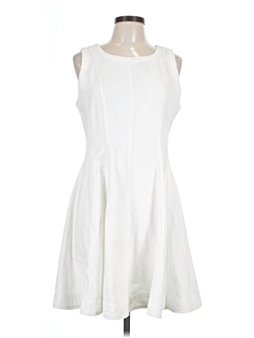 Madewell Circle Mini Dress in Pure White: Airy Denim Edition (view 1)