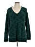 Soft Surroundings 100% Polyester Solid Green Pullover Sweater Size L - photo 1