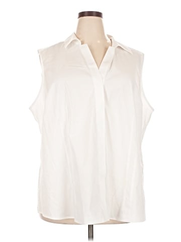 Foxcroft Sleeveless Button-Down Shirt (view 1)