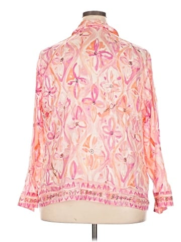 Sigrid Olsen Long Sleeve Silk Top (view 2)