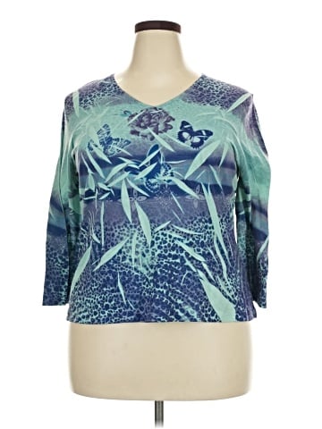 Jane Ashley 3/4 Sleeve Top (view 1)