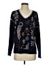 Johnny Was Paisley Blue Wool Pullover Sweater Size S - photo 1