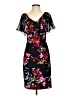 Connected Apparel Floral Black Cocktail Dress Size 4 - photo 1