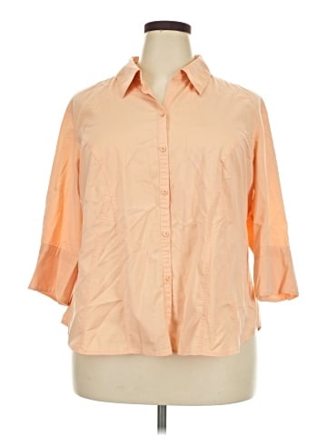 Lane Bryant 3/4 Sleeve Button-Down Shirt (view 1)