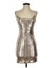 Missguided Metallic Silver Cocktail Dress Size 2 - photo 1