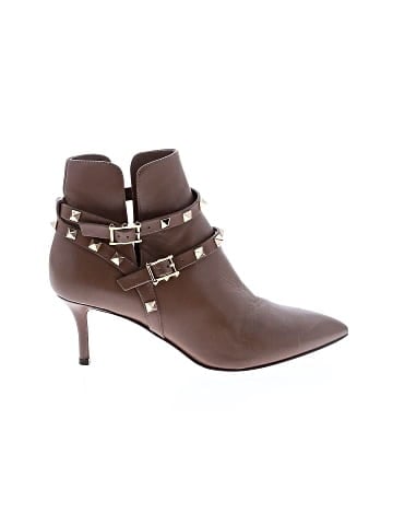Valentino Garavani Leather Rockstud Ankle Boots (view 1)
