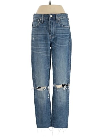Madewell The High-Rise Slim Crop Boyjean: Knee-Rip Edition (view 1)