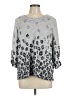 Alfred Dunner Gray 3/4 Sleeve Top Size L (petite) - photo 1
