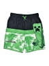 Minecraft 100% Polyester Green Board Shorts Size 8 - photo 1