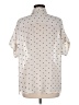 DR2 Polka Dots Ivory Short Sleeve Blouse Size M - photo 2