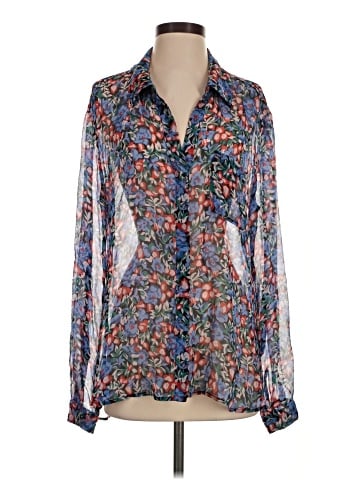 Diane von Furstenberg Long Sleeve Silk Top (view 1)