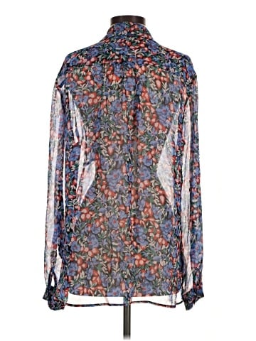 Diane von Furstenberg Long Sleeve Silk Top (view 2)