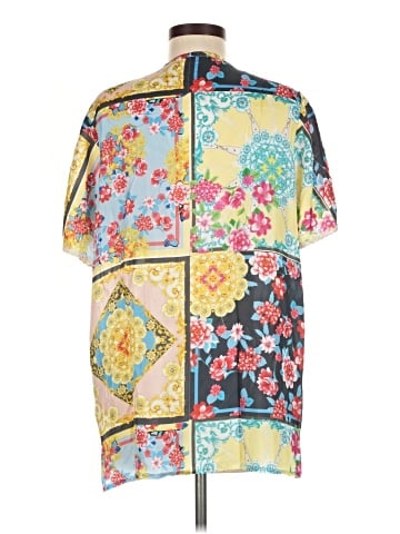 Johnny Was Short Sleeve Silk Top (view 2)