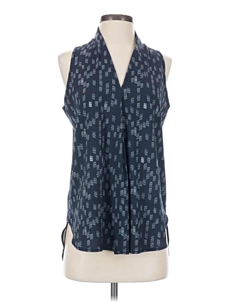Pre-owned Lucy Sleeveless Blouse In Blue