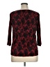 Notations 100% Polyester Red 3/4 Sleeve Top Size XL Petite - photo 2