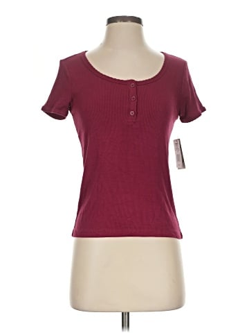 Pink Republic Short Sleeve Henley (view 1)