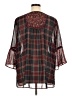 Catherines 100% Polyester Burgundy 3/4 Sleeve Blouse Size 1X - photo 2