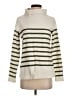 Dudley Stephens Stripes Ivory Turtleneck Sweater Size S - photo 1
