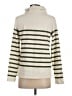 Dudley Stephens Stripes Ivory Turtleneck Sweater Size S - photo 2