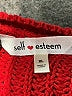 Self Esteem 100% Polyester Stripes Red Pullover Sweater Size XL - photo 7