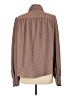 Greathe 100% Polyester Polka Dots Brown Long Sleeve Blouse Size 12 - photo 2