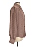 Greathe 100% Polyester Polka Dots Brown Long Sleeve Blouse Size 12 - photo 4