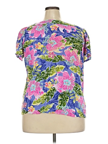 Caribbean Joe Short Sleeve Blouse (view 2)