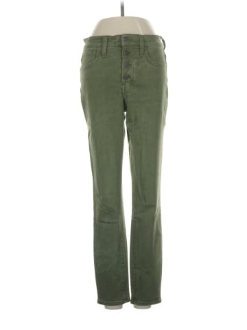 Madewell 9" Mid-Rise Skinny Crop Jeans: Garment-Dyed Button-Front Edition (view 1)