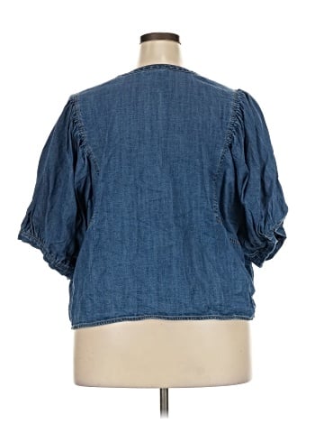 Old Navy 3/4 Sleeve Button-Down Shirt (view 2)