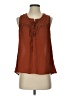 Fun2Fun 100% Polyester Brown Sleeveless Blouse Size S - photo 1