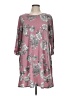 Apt. 9 Floral Gray Casual Dress Size L - photo 1