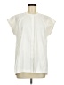 Athleta 100% Polyester Ivory Short Sleeve Blouse Size M - photo 1