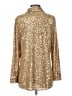 Soft Surroundings Metallic Gold Long Sleeve Blouse Size S - photo 2