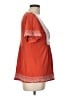 Language Orange Short Sleeve Blouse Size L - photo 4
