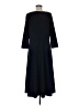 Lands' End Solid Black Casual Dress Size M - photo 2
