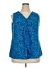 Roz & Ali Blue Sleeveless Blouse Size 2X - photo 1