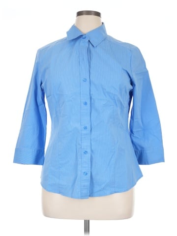 New York & Company 3/4 Sleeve Button-Down Shirt (view 1)