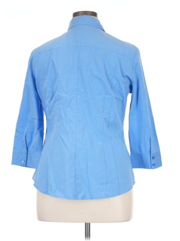 New York & Company 3/4 Sleeve Button-Down Shirt (view 2)