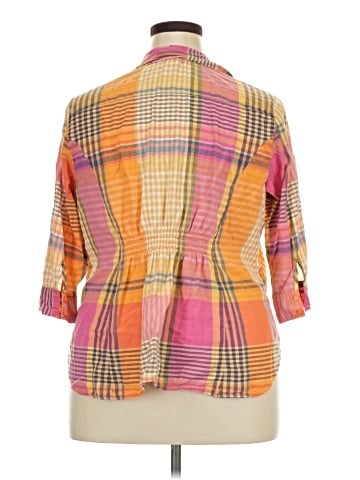 Lane Bryant 3/4 Sleeve Button-Down Shirt (view 2)