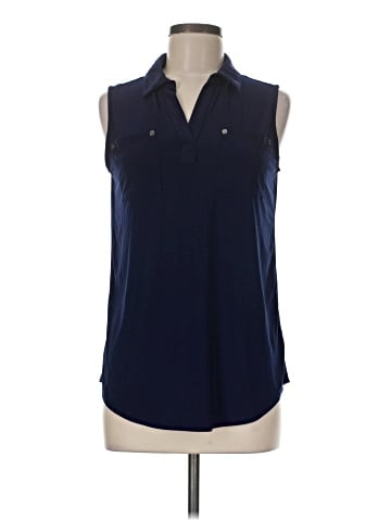 Jones New York Signature Sleeveless Button-Down Shirt (view 1)