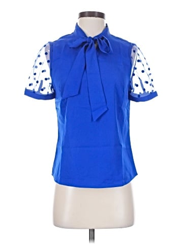 Allegra K Short Sleeve Blouse (view 1)