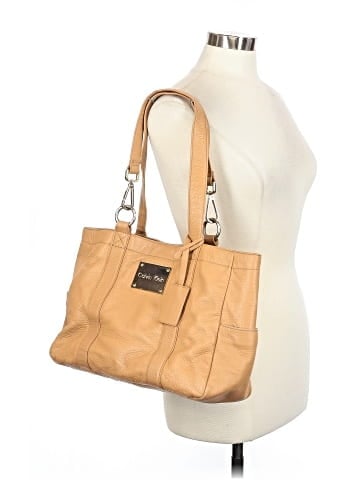 Calvin Klein Leather Tote (view 2)