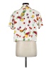 Mod Goddess Tropical Ivory White Short Sleeve Blouse Size M - photo 2