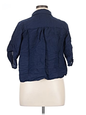 INC International Concepts 3/4 Sleeve Button-Down Shirt (view 2)