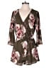Everly 100% Polyester Floral Brown Romper Size S - photo 1