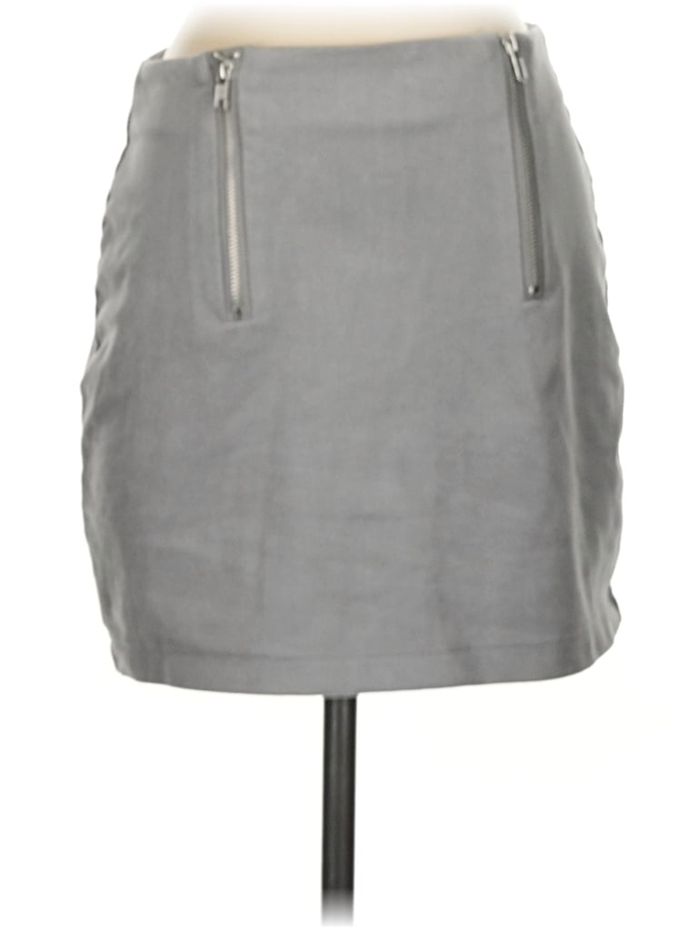 Pre-owned Forever 21 Faux Leather Skirt In Gray