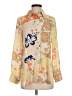 Rose + Olive 100% Polyester Floral Yellow Long Sleeve Blouse Size S - photo 1