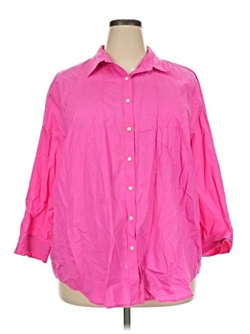 Lauren by Ralph Lauren 3/4 Sleeve Button-Down Shirt (view 1)