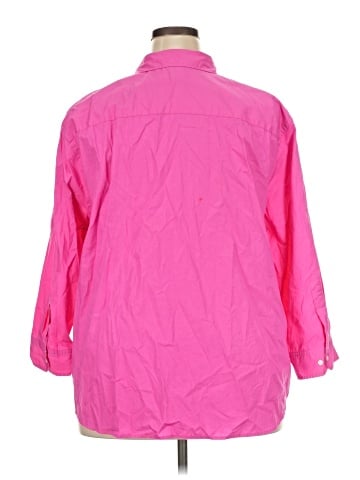 Lauren by Ralph Lauren 3/4 Sleeve Button-Down Shirt (view 2)