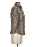 VERTIGO Animal Print Tan 3/4 Sleeve Button-Down Shirt Size S - photo 4